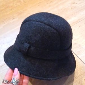 J. Crew Stylish Charcoal Gray 100% Wool Bucket Hat